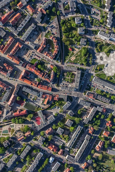 Vista aérea da cidade de Olesnica — Fotografia de Stock