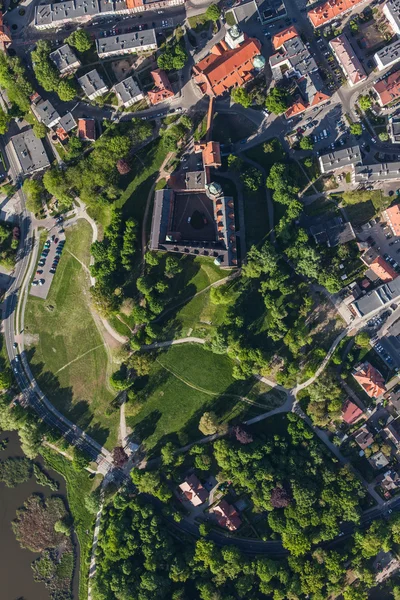 Aerial view of Olesnica city — Stock Photo, Image