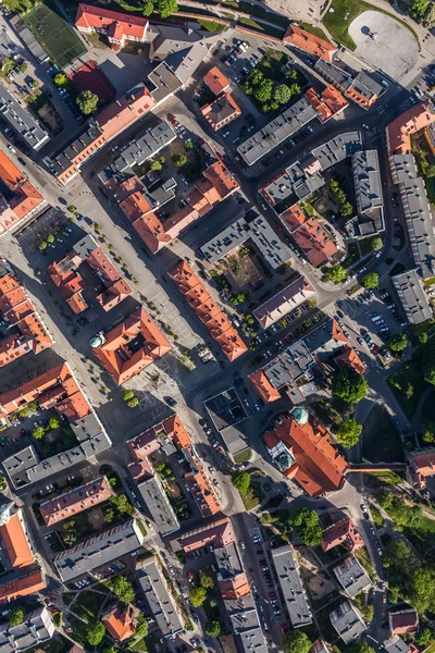 Vue aérienne de la ville d'Olesnica — Photo