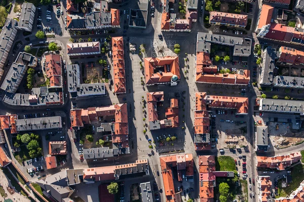 Aerial view of Olesnica city — Stock Photo, Image