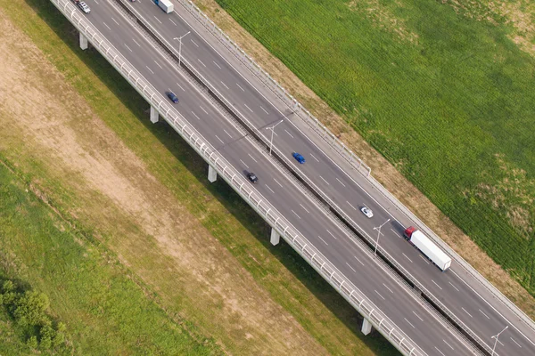 高速公路的空中景观 — 图库照片