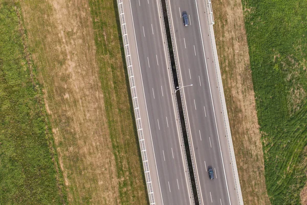 Vista aérea da rodovia — Fotografia de Stock