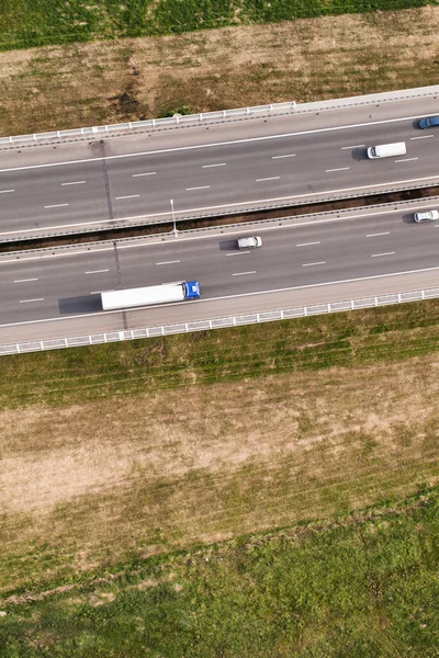 Flygfoto över motorvägen — Stockfoto