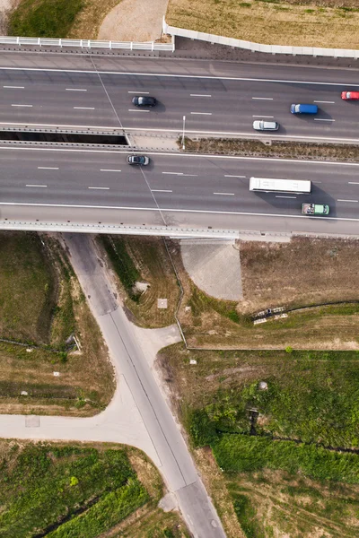 Flygfoto över motorvägen — Stockfoto