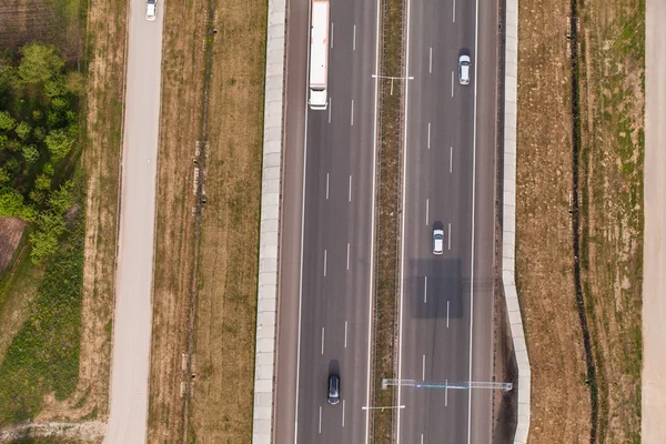 Flygfoto över motorvägen — Stockfoto