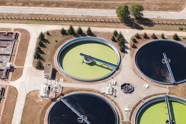 Planta de tratamiento de aguas residuales en Wroclaw — Foto de Stock