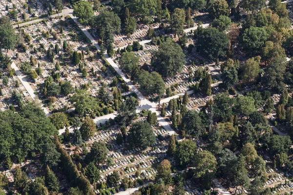 Vista aerea del cimitero — Foto Stock