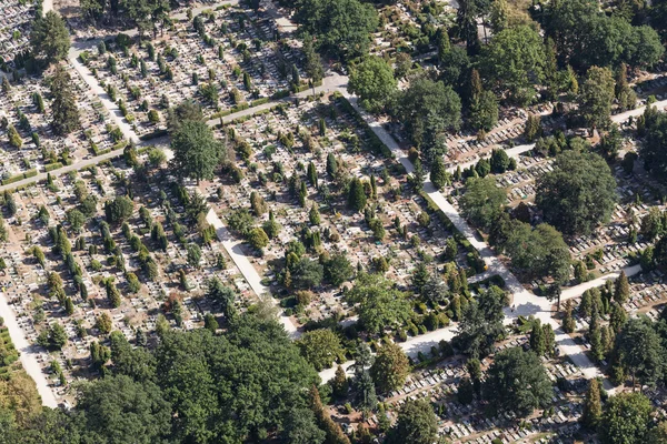 Vista aerea del cimitero — Foto Stock