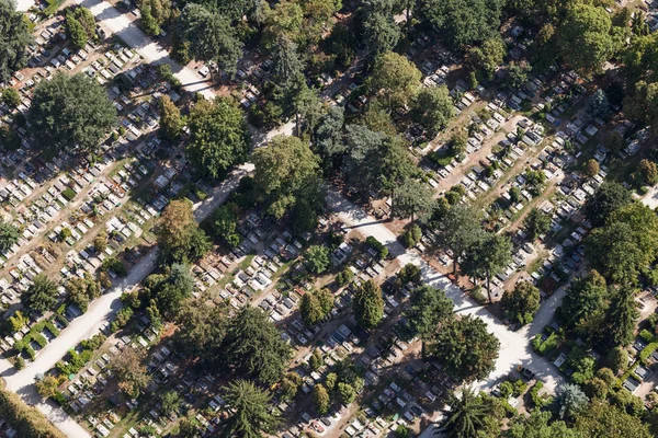 Vista aerea del cimitero — Foto Stock