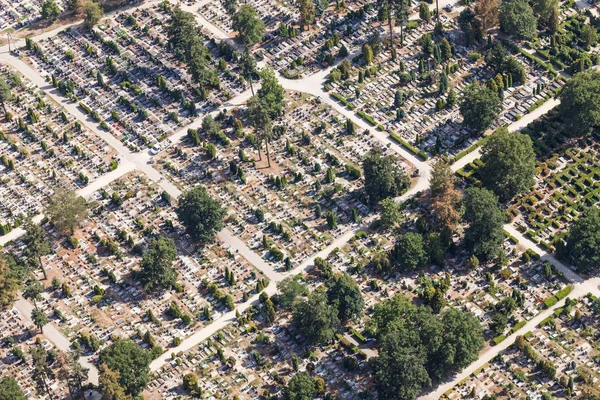 Vista aerea del cimitero — Foto Stock