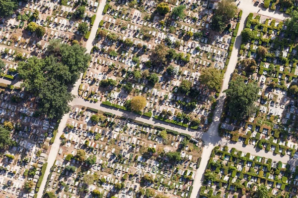 Vista aerea del cimitero — Foto Stock