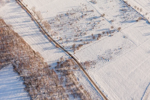 겨울에 수확 필드 — 스톡 사진