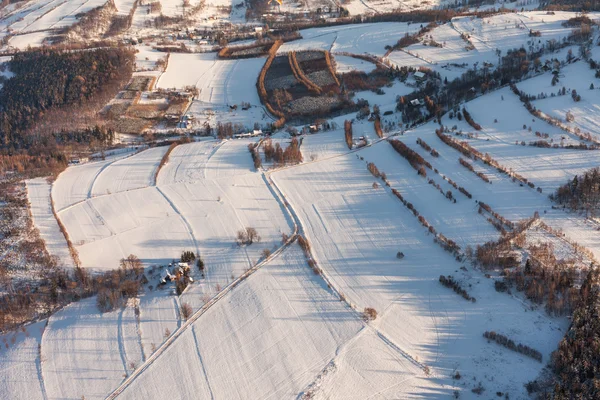 Erntefelder im Winter — Stockfoto