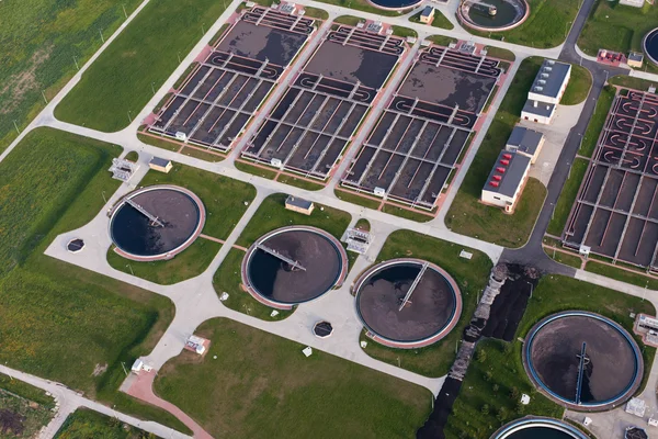 Sewage treatment plant in Wroclaw — Stock Photo, Image