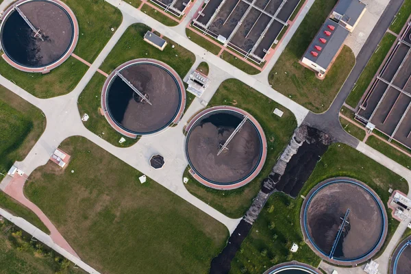 Planta de tratamiento de aguas residuales en Wroclaw — Foto de Stock