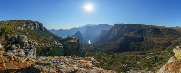Randonnée Sur Sentier Léopard Dans Canyon Rivière Blyde Mpumalanga Afrique — Photo