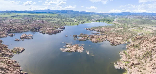 Vista aérea del lago Watson en Prescott Arizona — Foto de Stock