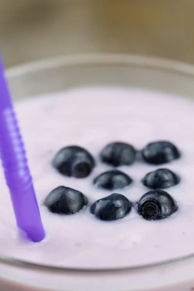 Smoothie Blueberry z jagód. Zdrowe wegetariańskie, diety. — Zdjęcie stockowe