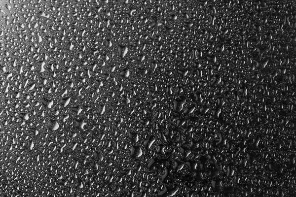 Water drops on metal background — Stock Photo, Image