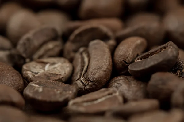 Roasted coffee beans, macro — Stock Photo, Image