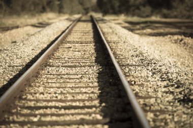 Uzak demiryolu parça bulanık ülkede