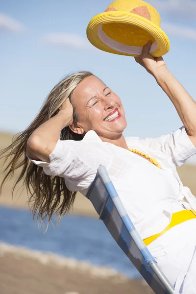 Happy attractive senior woman summer portrait — Stock Photo, Image
