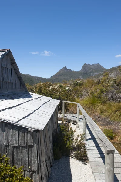 Historiska Hut på Cradle Mountain Tasmania — Stockfoto