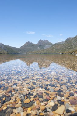 Cradle Mountain ve güvercin Gölü Tasmanya Avustralya