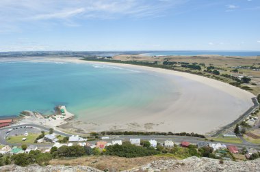 Stanely Tasmania lookout bay and coast clipart
