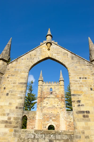 Port Arthur straffrättslig uppgörelse kyrkan Tasmanien — Stockfoto