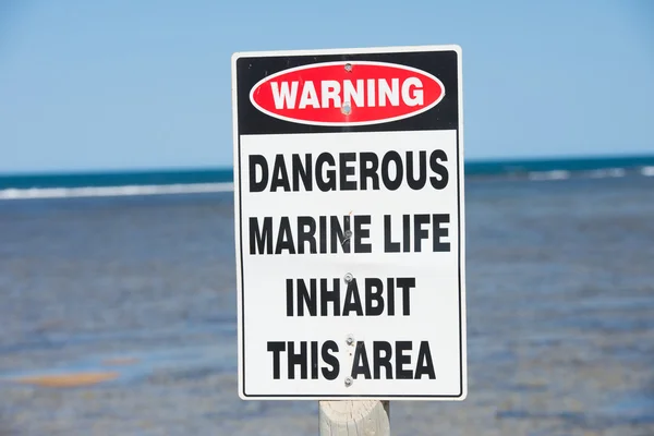 Warning Danger Marine Species — Zdjęcie stockowe