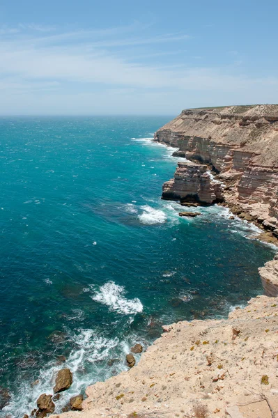 Kalbarri ripida costa rocciosa — Foto Stock