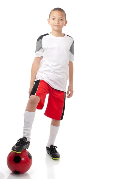Fiatal soccer fiú Stock Fotó