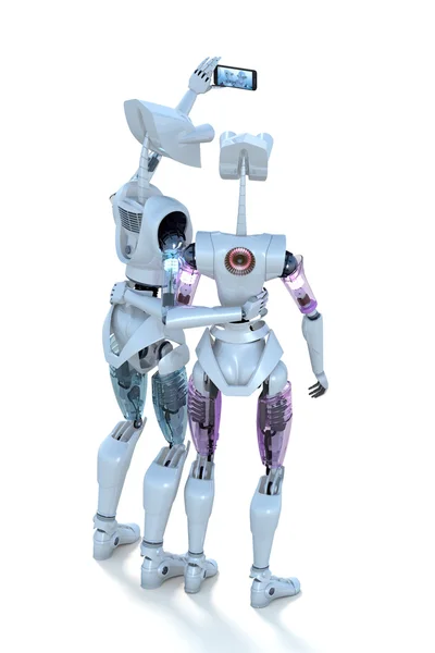 Robotar tar Selfie — Stockfoto