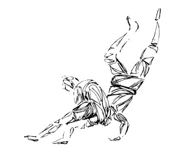 Sambo, judo, karate, tekvando seti. Geometrik sporcular, dövüşçüler