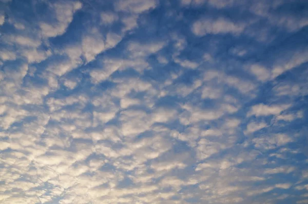 Cielo Cubierto Con Nubes Altocumulus Producen Rango Altura Aproximadamente 2000 — Foto de Stock