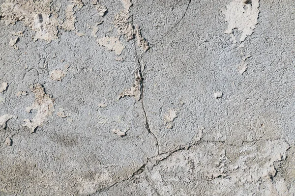 Oude Gebarsten Muur Oppervlak Close Een Gepleisterde Muur — Stockfoto
