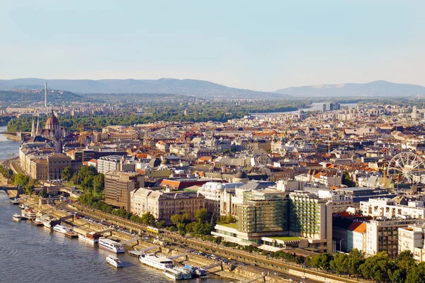 Panorama City View Coastal Part Hungarian Capital Budapest — Stock Photo, Image