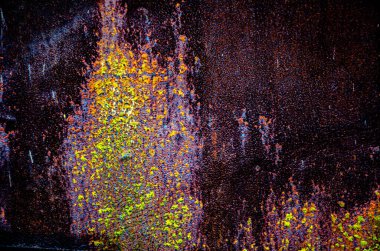 Eski, metal, paslı yüzey, sanat soyutlaması, arka plan ve yapı.