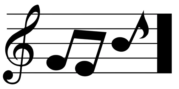 Black music note — Stock Photo, Image