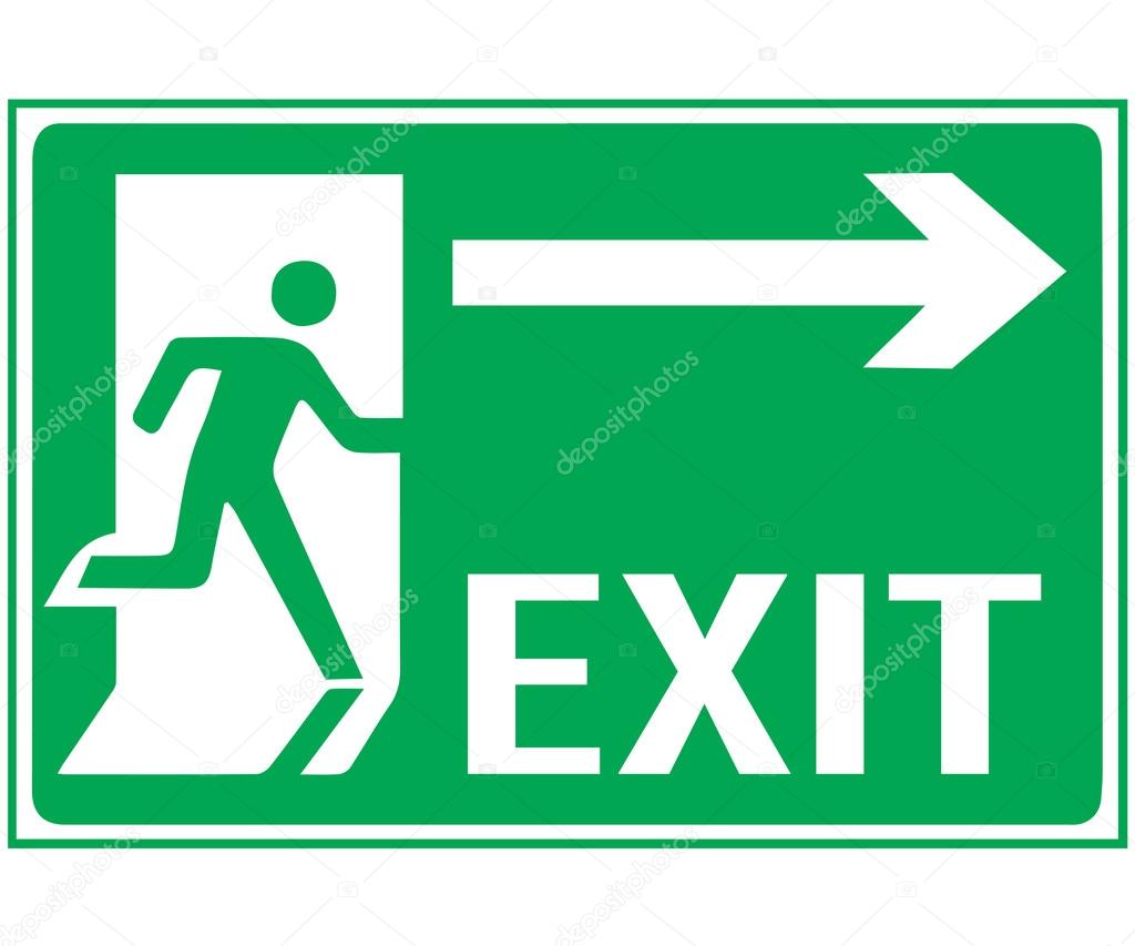 Emergency exit sign Stock Photo by ©thawats 53303625