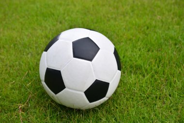 Yeşil çimenlerin üzerinde futbol