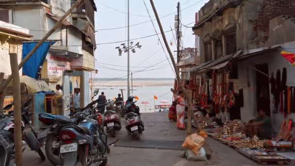 Varanasi India Circa November 2019 Varanasi犹太人区的日常生活 — 图库视频影像