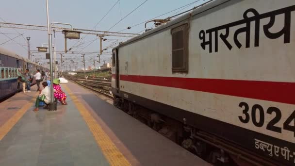 Varanasi Indie Circa Listopad2019 Pohled Železniční Stanici Varanasi Junction — Stock video