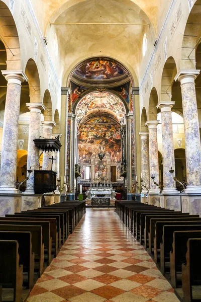 Reggio Emilia Itália Circa Setembro 2018 Belos Interiores Igreja Católica — Fotografia de Stock