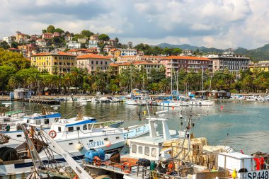 La Spezia, İtalya - Eylül 2018. La Spezia 'nın güzel şehri.