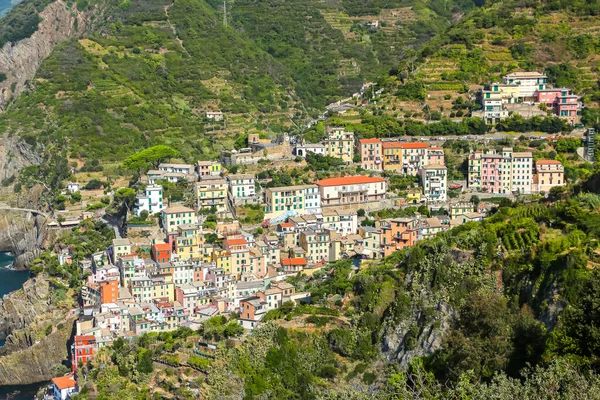 Vacker Utsikt Över Riomaggiore Provinsen Spezia Ligurien Italien — Stockfoto