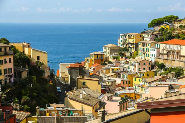 Vacker Utsikt Över Riomaggiore Provinsen Spezia Ligurien Italien — Stockfoto