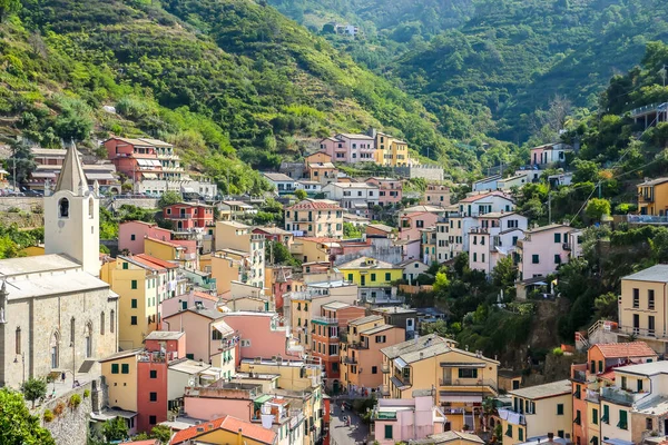 Krásný Výhled Riomaggiore Vesnici Provincii Spezia Liguria Itálie — Stock fotografie