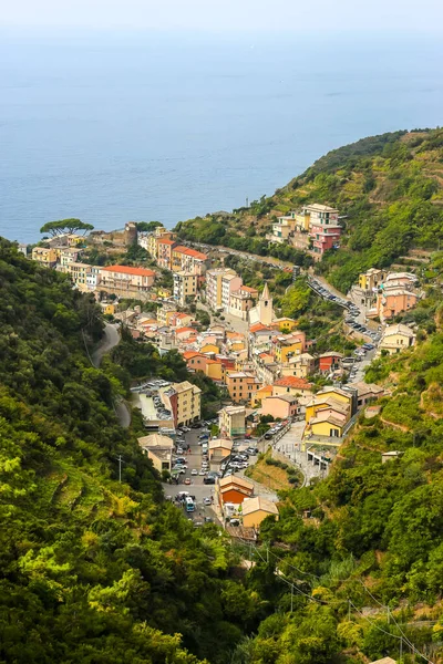 Vacker Utsikt Över Riomaggiore Provinsen Spezia Ligurien Italien — Stockfoto